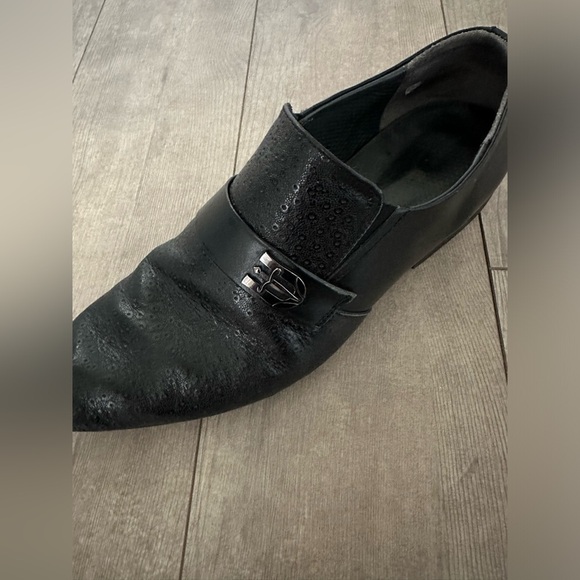 Mochi Men’s Black Leather Dress Slip On Shoes Moccasins size 42 (9) main image 16